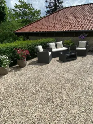 Ein Garten an der Unterkunft Eichhörnchenblick