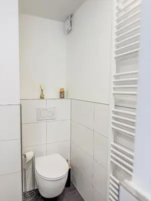 Ein Badezimmer in der Unterkunft Harznest Unter den Linden mit Balkon