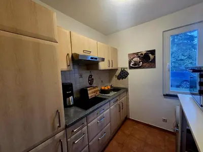 Küche/Küchenzeile in der Unterkunft Ferienhaus am Tänntalbach