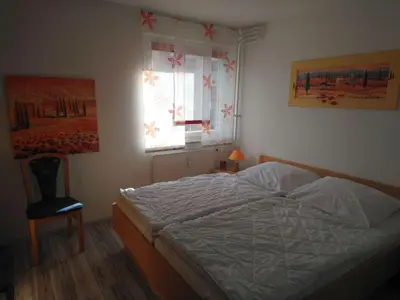 Ein Bett oder Betten in einem Zimmer der Unterkunft Ferienwohnung Hannah