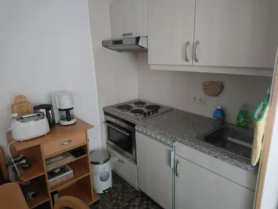 Küche/Küchenzeile in der Unterkunft Ferienwohnung Hannah