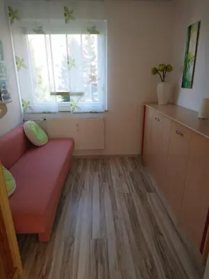 Ein Sitzbereich in der Unterkunft Ferienwohnung Hannah