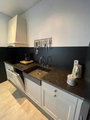 Küche/Küchenzeile in der Unterkunft Hyggeliges Apartment 