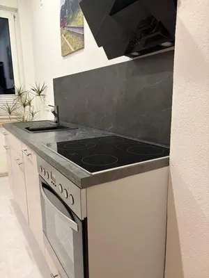 Küche/Küchenzeile in der Unterkunft FeWo Harz-Glück