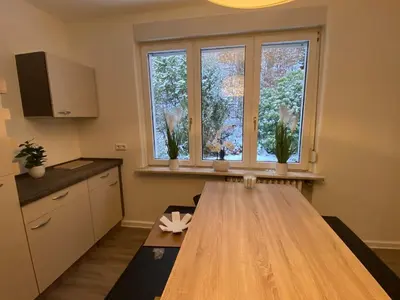 Küche/Küchenzeile in der Unterkunft Wunderschönes Haus am Waldrand 1