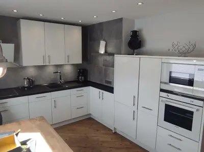 Küche/Küchenzeile in der Unterkunft Ferienwohnung Harzoase