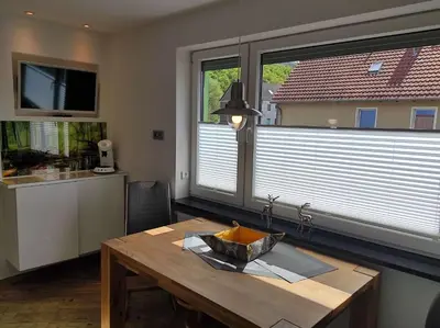 Küche/Küchenzeile in der Unterkunft Ferienwohnung Harzoase