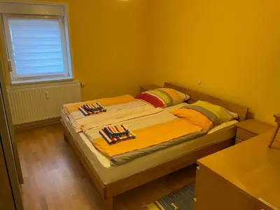 Ein Bett oder Betten in einem Zimmer der Unterkunft Bodetalapartment Thale