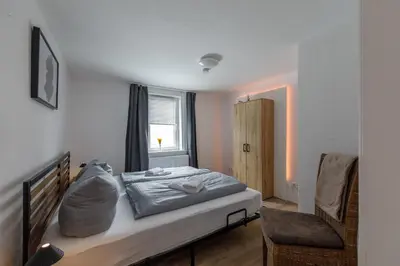 Ein Bett oder Betten in einem Zimmer der Unterkunft Lota's Tanne
