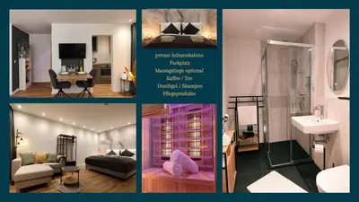 Ein Bett oder Betten in einem Zimmer der Unterkunft ApartZ - Bad Harzburg - HarzPause - Infrarotsauna - Parkplatz - Balkon - Regendusche
