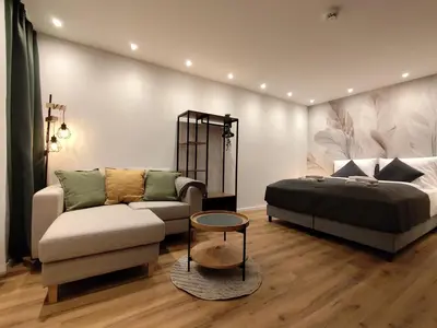 Ein Sitzbereich in der Unterkunft ApartZ - Bad Harzburg - HarzPause - Infrarotsauna - Parkplatz - Balkon - Regendusche