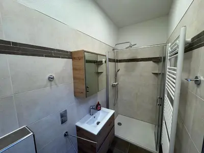 Ein Badezimmer in der Unterkunft Steigerstube