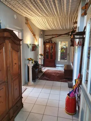 Ein Bett oder Betten in einem Zimmer der Unterkunft Haus am Kurpark
