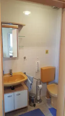Ein Badezimmer in der Unterkunft Haus am Kurpark