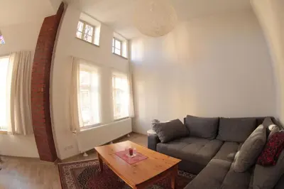 Ein Sitzbereich in der Unterkunft Ferien im Laden