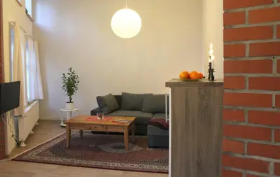 Ein Sitzbereich in der Unterkunft Ferien im Laden