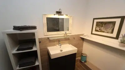 Ein Badezimmer in der Unterkunft Loft Traumplatz in Innenstadt mit kostenlosem Parkplatz von Harztraveler
