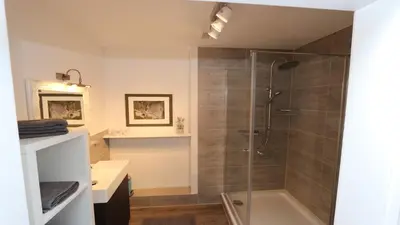 Ein Badezimmer in der Unterkunft Loft Traumplatz in Innenstadt mit kostenlosem Parkplatz von Harztraveler