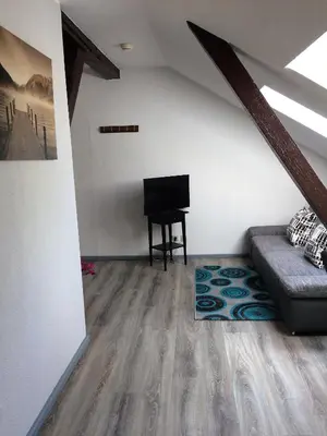 Ein Sitzbereich in der Unterkunft Alte Druckerei
