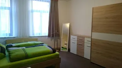 Ein Sitzbereich in der Unterkunft Ferienwohnung am Markt