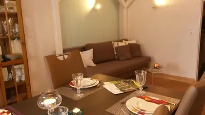 Ein Sitzbereich in der Unterkunft Ferienwohnung Felix Braunlage