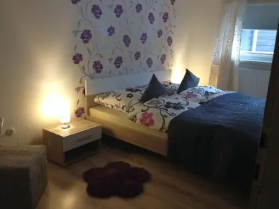 Ein Bett oder Betten in einem Zimmer der Unterkunft Lillys Ferienhaus