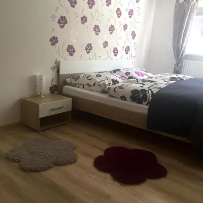 Ein Bett oder Betten in einem Zimmer der Unterkunft Lillys Ferienhaus