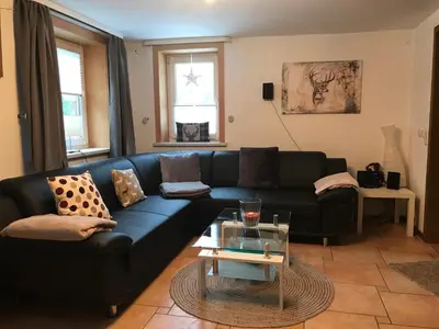 Ein Sitzbereich in der Unterkunft Lillys Ferienhaus