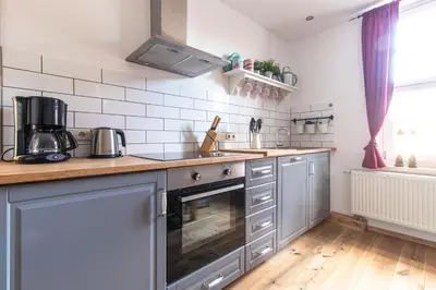 Küche/Küchenzeile in der Unterkunft Apartmenthaus Mathilde