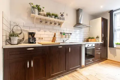 Küche/Küchenzeile in der Unterkunft Apartmenthaus Mathilde