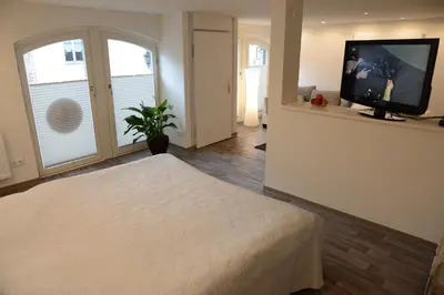 TV/Unterhaltungsangebot in der Unterkunft Wohnen am Kaiserturm