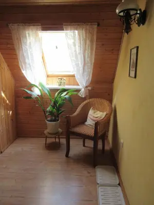Ein Sitzbereich in der Unterkunft Ferienwohnung Sommer