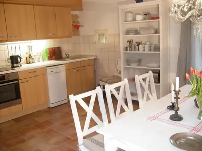 Küche/Küchenzeile in der Unterkunft Ferienhaus Münzenberg 53