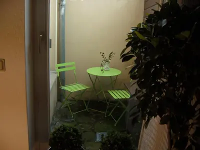 Ein Garten an der Unterkunft Ferienhaus Münzenberg 53