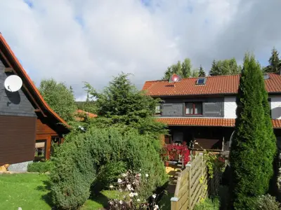 Ein Garten an der Unterkunft Ferienhaus Schulze