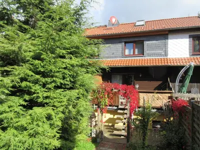 Ein Garten an der Unterkunft Ferienhaus Schulze