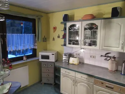 Küche/Küchenzeile in der Unterkunft Ferienhaus Schulze
