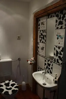 Ein Badezimmer in der Unterkunft Ferienwohnung Teufelsmauer 