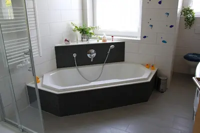 Ein Badezimmer in der Unterkunft Jürgen Ferienwohnung