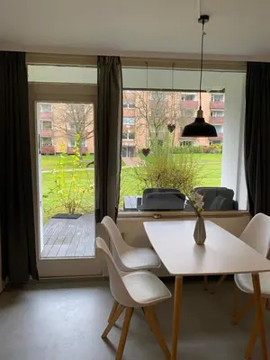 Ein Sitzbereich in der Unterkunft Ferienwohnung Schneewittchen