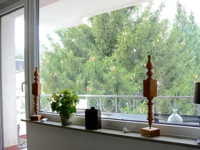 Ein Balkon oder eine Terrasse in der Unterkunft Ferienwohnung Hudewusch
