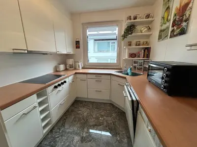 Küche/Küchenzeile in der Unterkunft Ferienwohnung Hudewusch