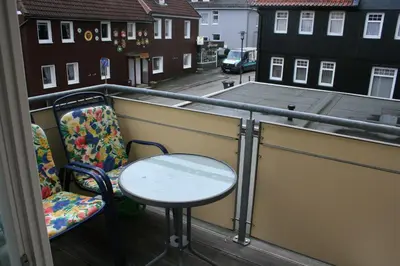 Ein Sitzbereich in der Unterkunft Cafe Steffens