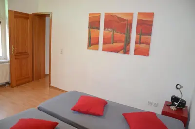 Ein Bett oder Betten in einem Zimmer der Unterkunft Wölfele Apartment