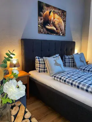 Ein Bett oder Betten in einem Zimmer der Unterkunft Pension Trautheim - Am Stadtpark
