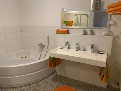 Ein Badezimmer in der Unterkunft Ferienhaus am Geiersberg