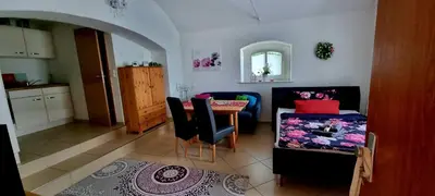 Küche/Küchenzeile in der Unterkunft Schmiti FeWo