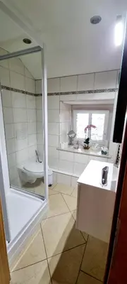 Ein Badezimmer in der Unterkunft Schmiti FeWo
