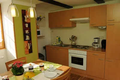 Küche/Küchenzeile in der Unterkunft Ferienhaus am Oeringer Tor