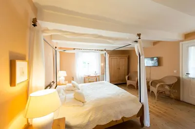 Ein Bett oder Betten in einem Zimmer der Unterkunft Hotel Theophano